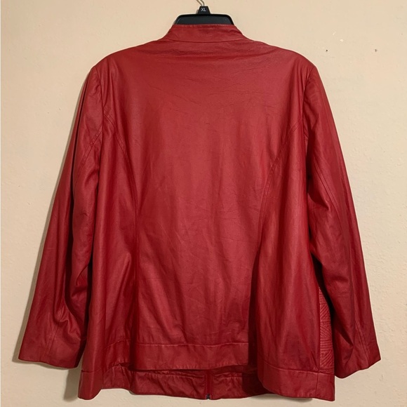 Tanjay Red Zipper Women’s Jacket Size 16-18 - Picture 6 of 12